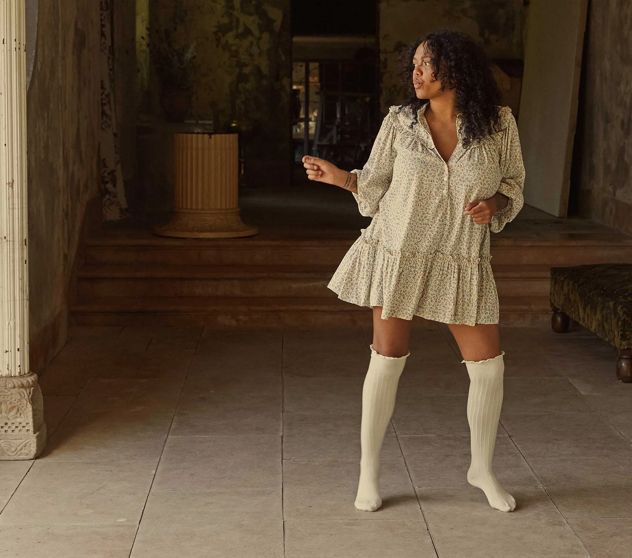 HMD -- CATON NIGHTGOWN -- MORNING GLORY FLORAL sold by Doen product image thumbnail 2