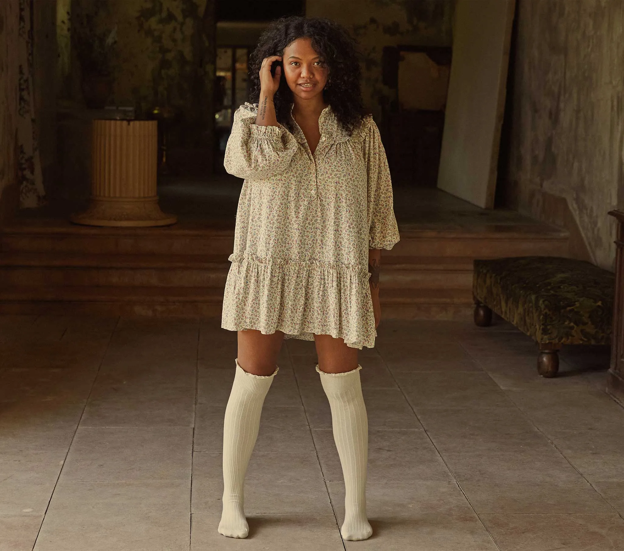 HMD -- CATON NIGHTGOWN -- MORNING GLORY FLORAL sold by Doen product image thumbnail 3