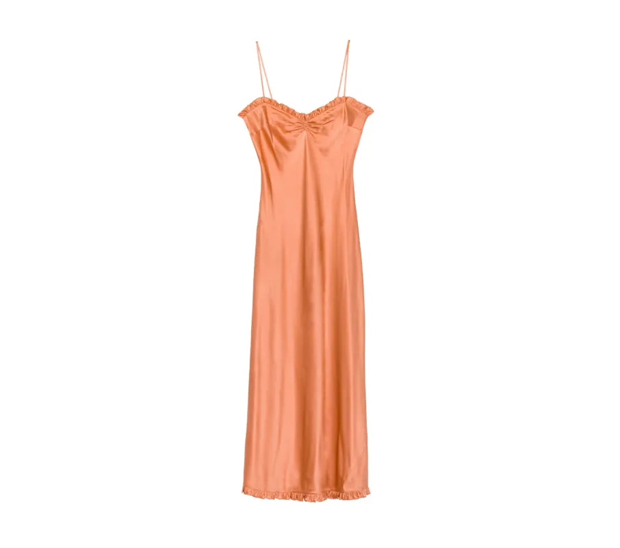 HMD -- CALSI DRESS -- PAPAYA sold by Doen