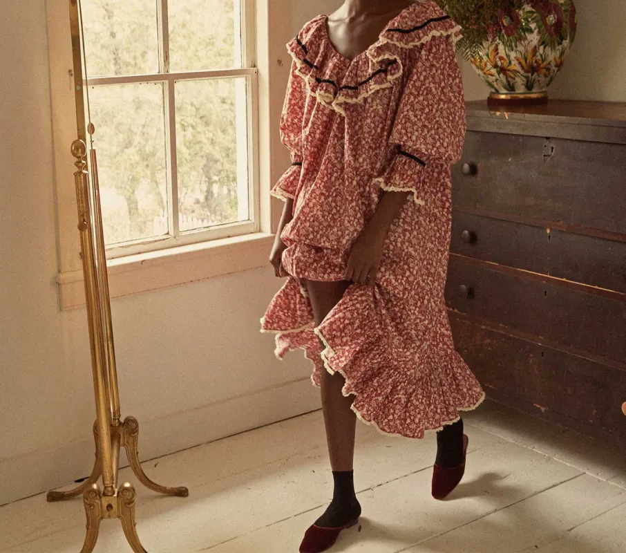 HMD -- CHALEUR NIGHTGOWN -- ROUGE POMME ET POIRE sold by Doen