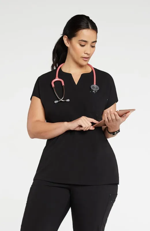 Mission 2-Pocket CORE Scrub Top sold by dolan