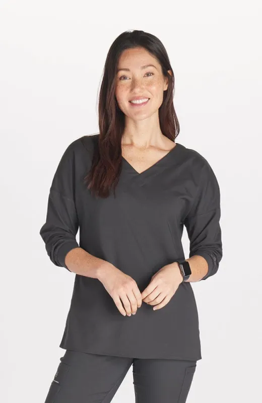 Solaire ¾ Sleeve Dolman TLC Scrub Top sold by dolan