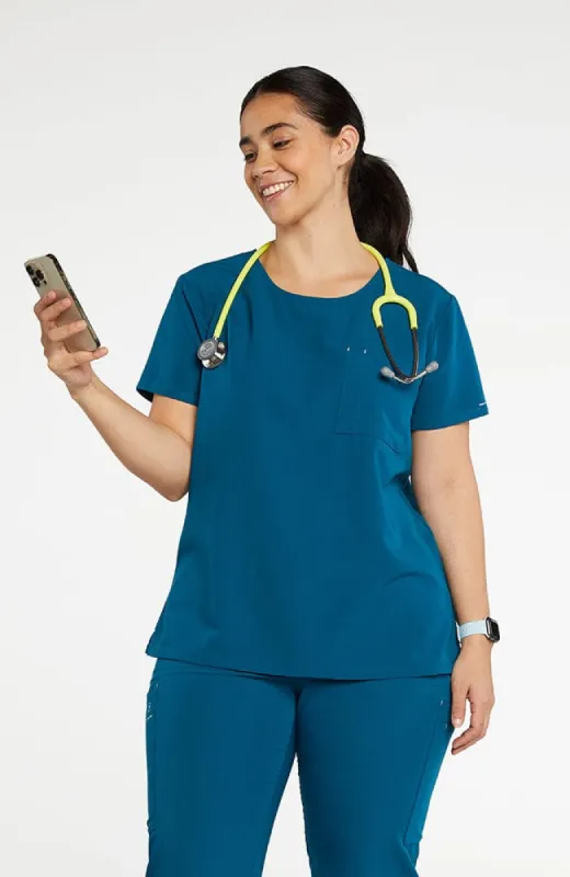 Chelsea Crew Neck 2-Pocket CORE Scrub Top sold by dolan