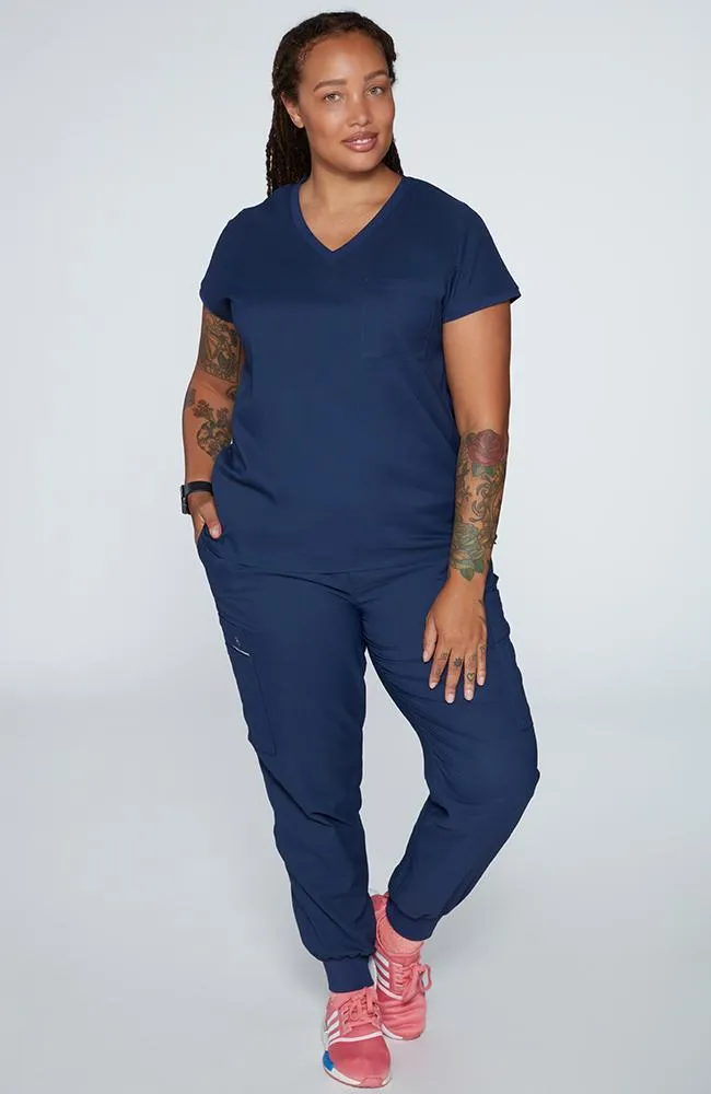 Walker Drop Shoulder 2-Pocket TLC Scrub Top sold by dolan product image thumbnail 4