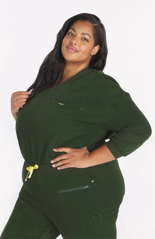 Alpine Dolman ¾ Sleeve 2-Pocket CORE Scrub Top sold by dolan