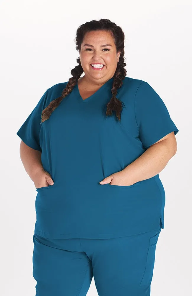 Echo 2-Pocket CORE Scrub Top sold by dolan