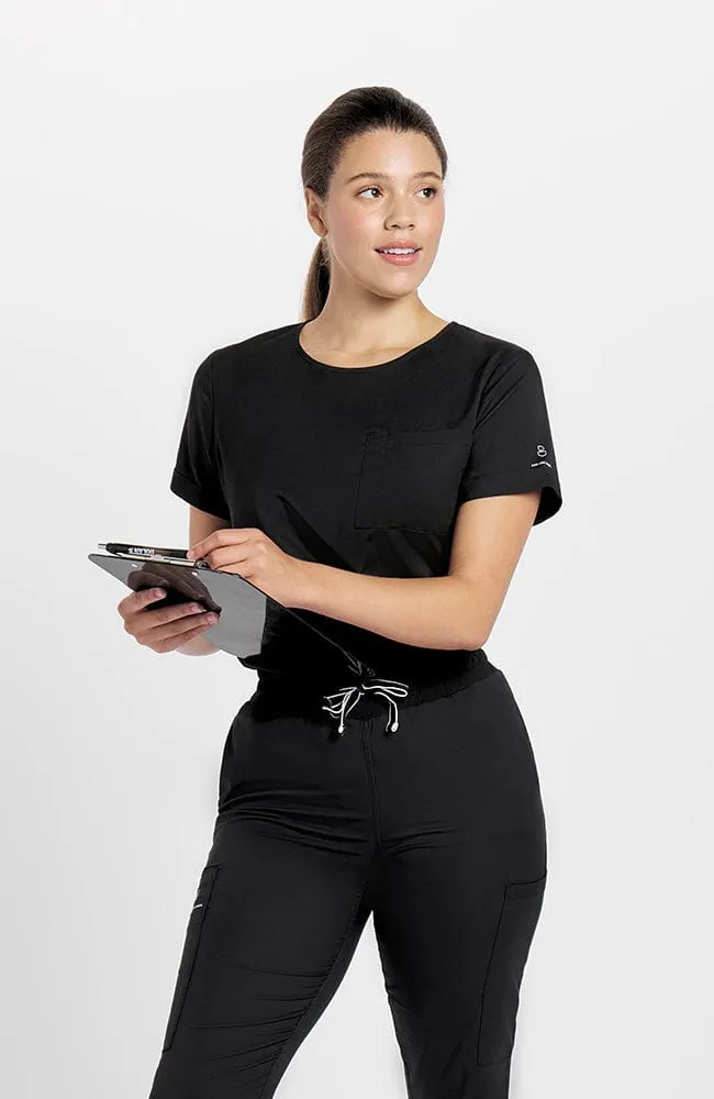 Patton Crew Neck 2-Pocket TLC Scrub Top sold by dolan