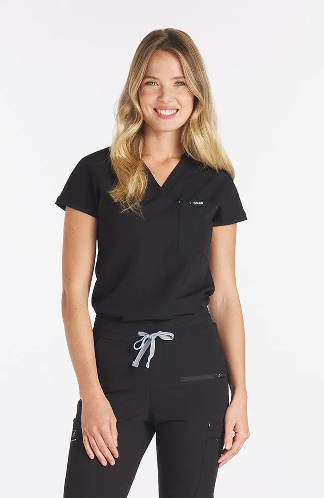 Nava Drop Shoulder 2-Pocket CORE Scrub Top sold by dolan