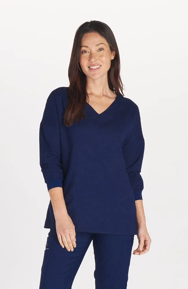 Solaire ¾ Sleeve Dolman TLC Scrub Top sold by dolan