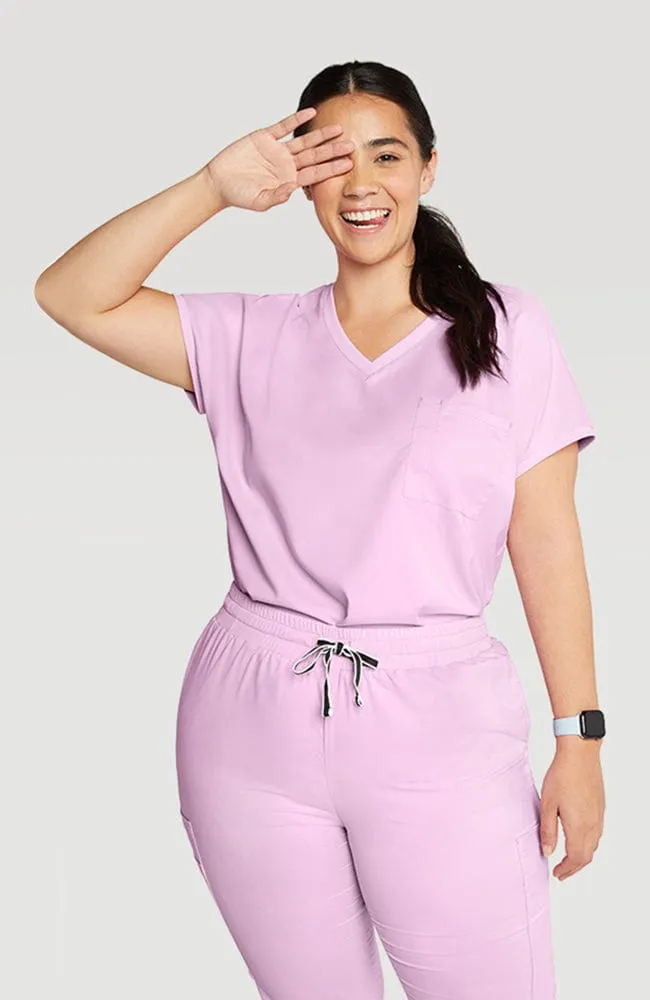 Walker Drop Shoulder 2-Pocket TLC Scrub Top sold by dolan