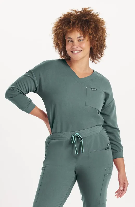 Alpine Dolman ¾ Sleeve 2-Pocket CORE Scrub Top sold by dolan