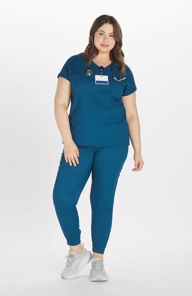 Walker Drop Shoulder 2-Pocket TLC Scrub Top sold by dolan product image thumbnail 2