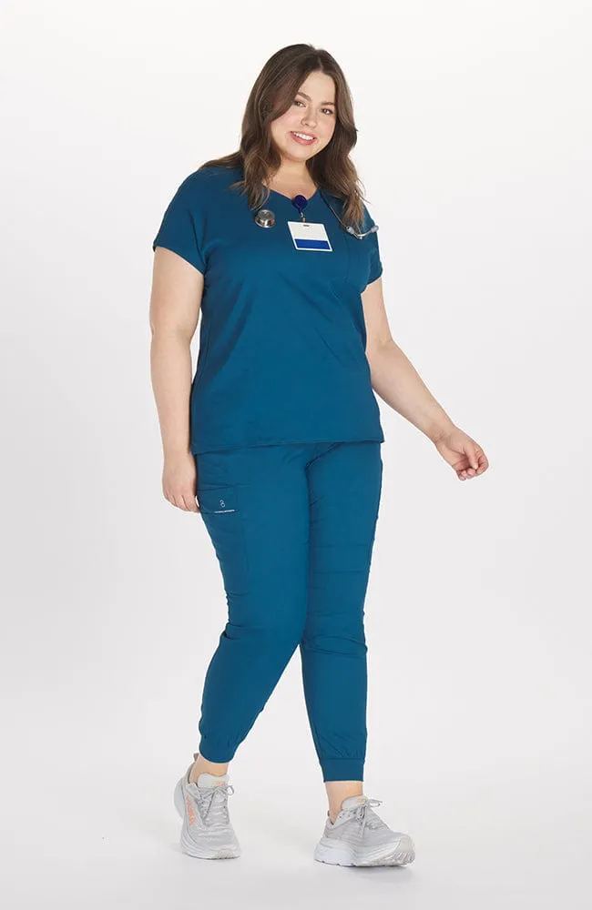 Walker Drop Shoulder 2-Pocket TLC Scrub Top sold by dolan product image thumbnail 3