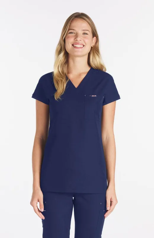 Nava Drop Shoulder 2-Pocket CORE Scrub Top sold by dolan