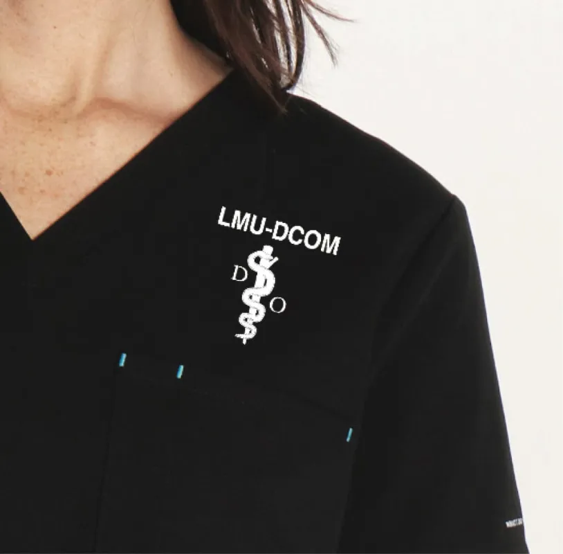 Embroidery in LMU White made by dolan