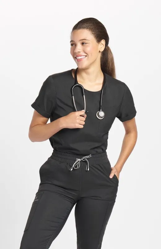 Patton Crew Neck 2-Pocket TLC Scrub Top sold by dolan