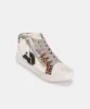 ZONYA SNEAKERS IN WHITE/BLACK EMBOSSED LIZARD - re:vita sold by Dolce Vita