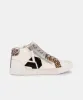 ZONYA SNEAKERS IN WHITE/BLACK EMBOSSED LIZARD - re:vita sold by Dolce Vita