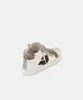 ZONYA SNEAKERS IN WHITE/BLACK EMBOSSED LIZARD - re:vita sold by Dolce Vita