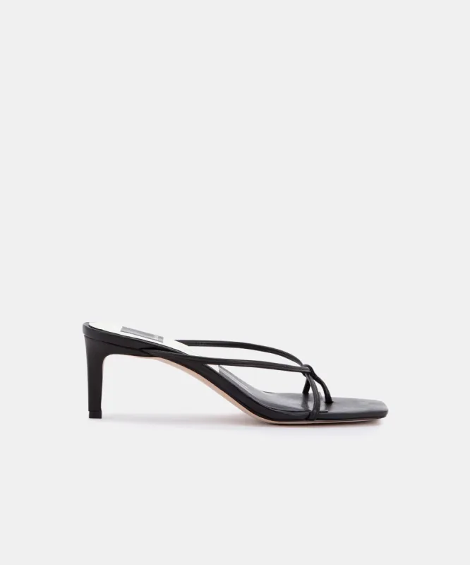 Kelsey DiPrima's KAYDEN HEELS IN BLACK LEATHER - re:vita sold by Dolce Vita
