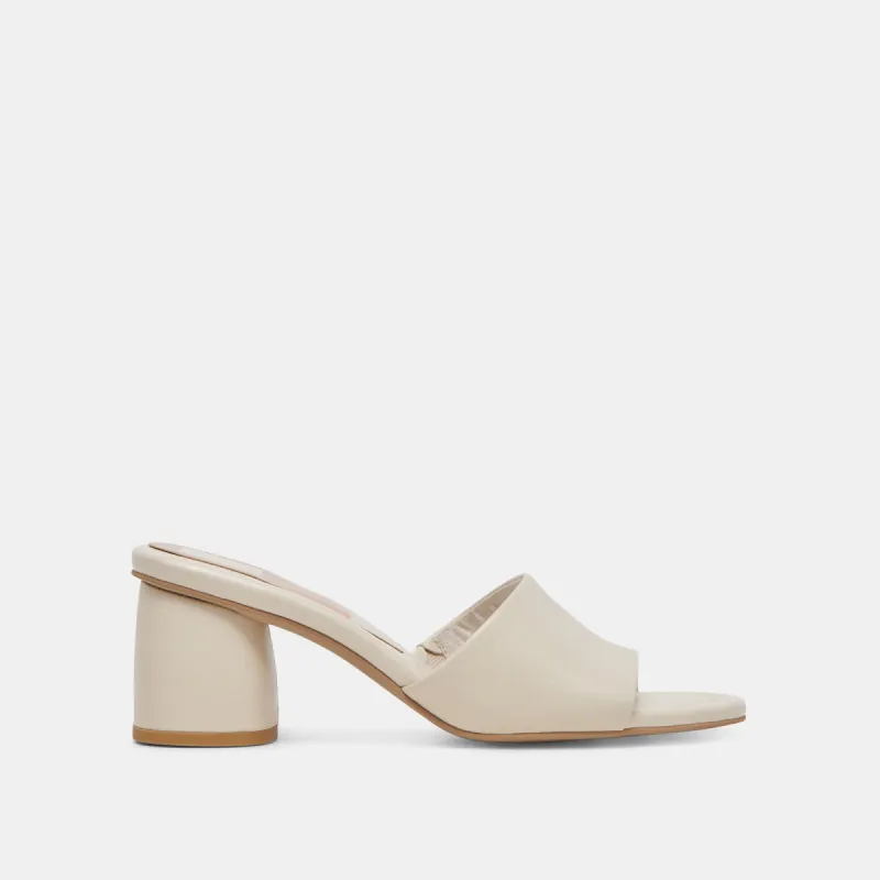 MINNY DRESS HEELS IVORY LEATHER sold by Dolce Vita