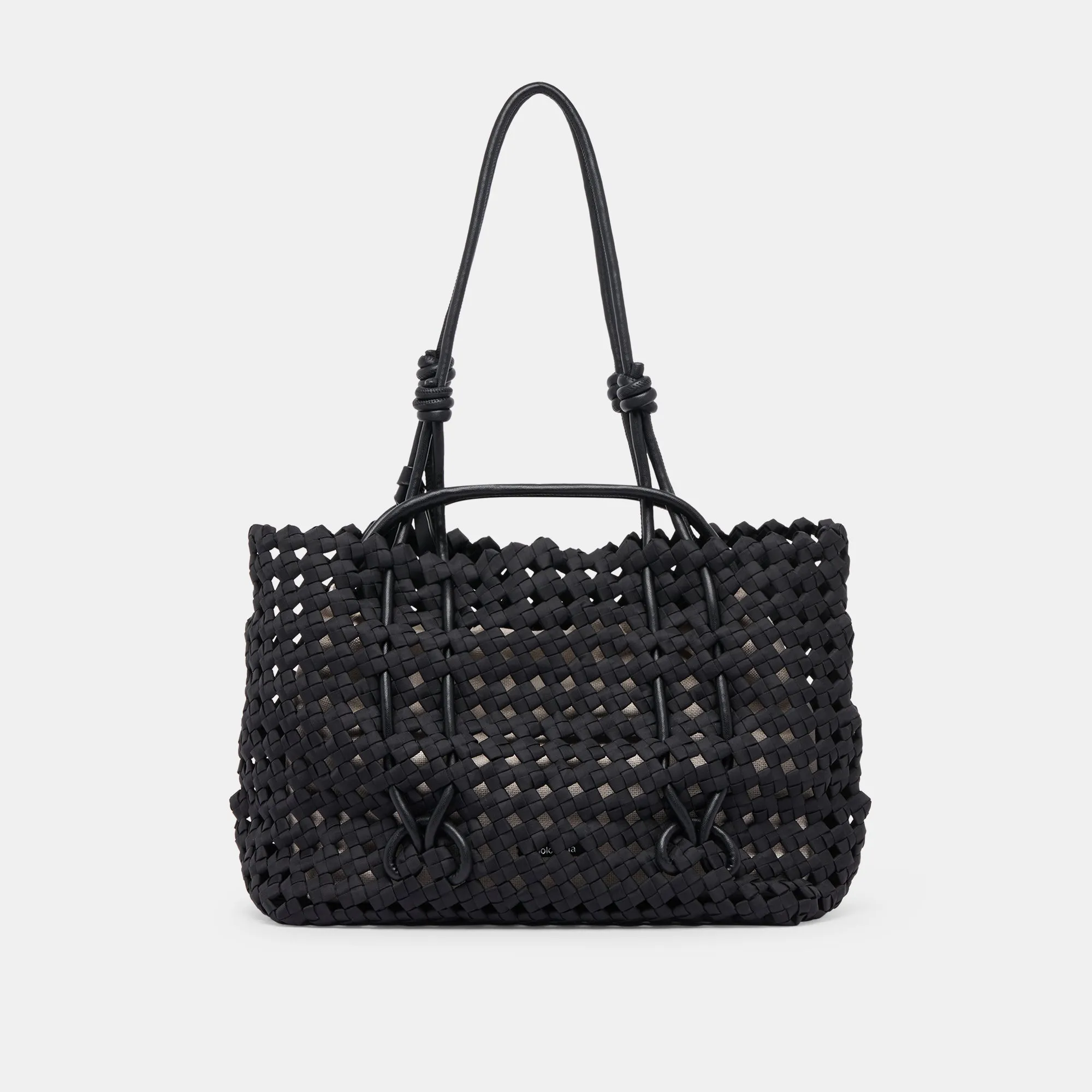 LOGAN TOTE BLACK WOVEN sold by Dolce Vita
