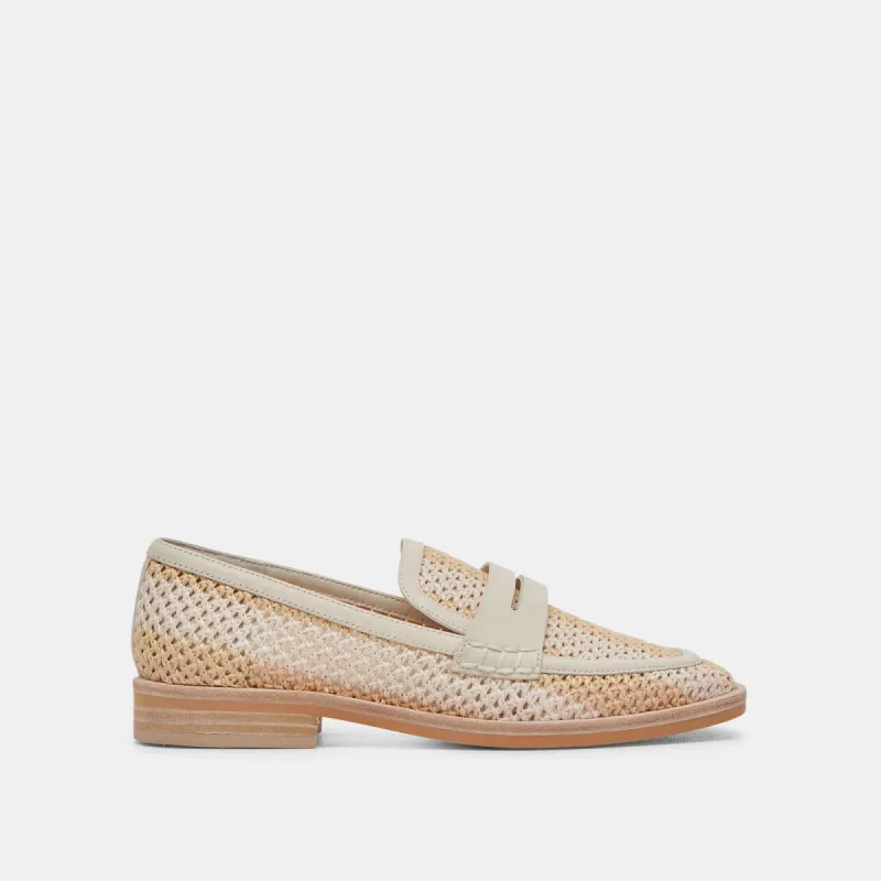 HALLEY FLATS IVORY MULTI RAFFIA sold by Dolce Vita