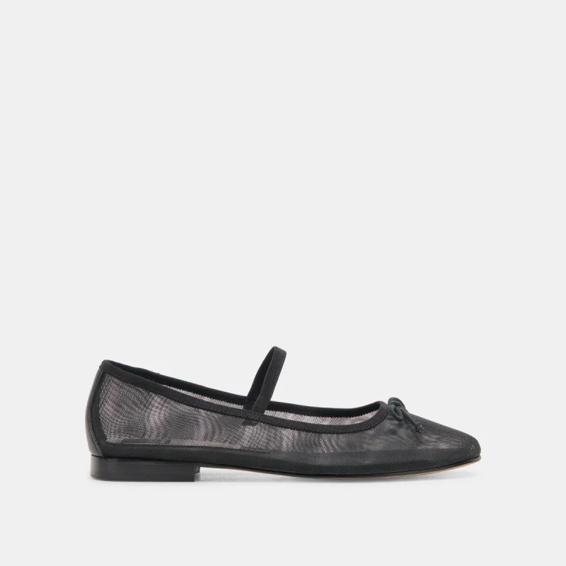 CADEL BALLET FLATS ONYX MESH sold by Dolce Vita