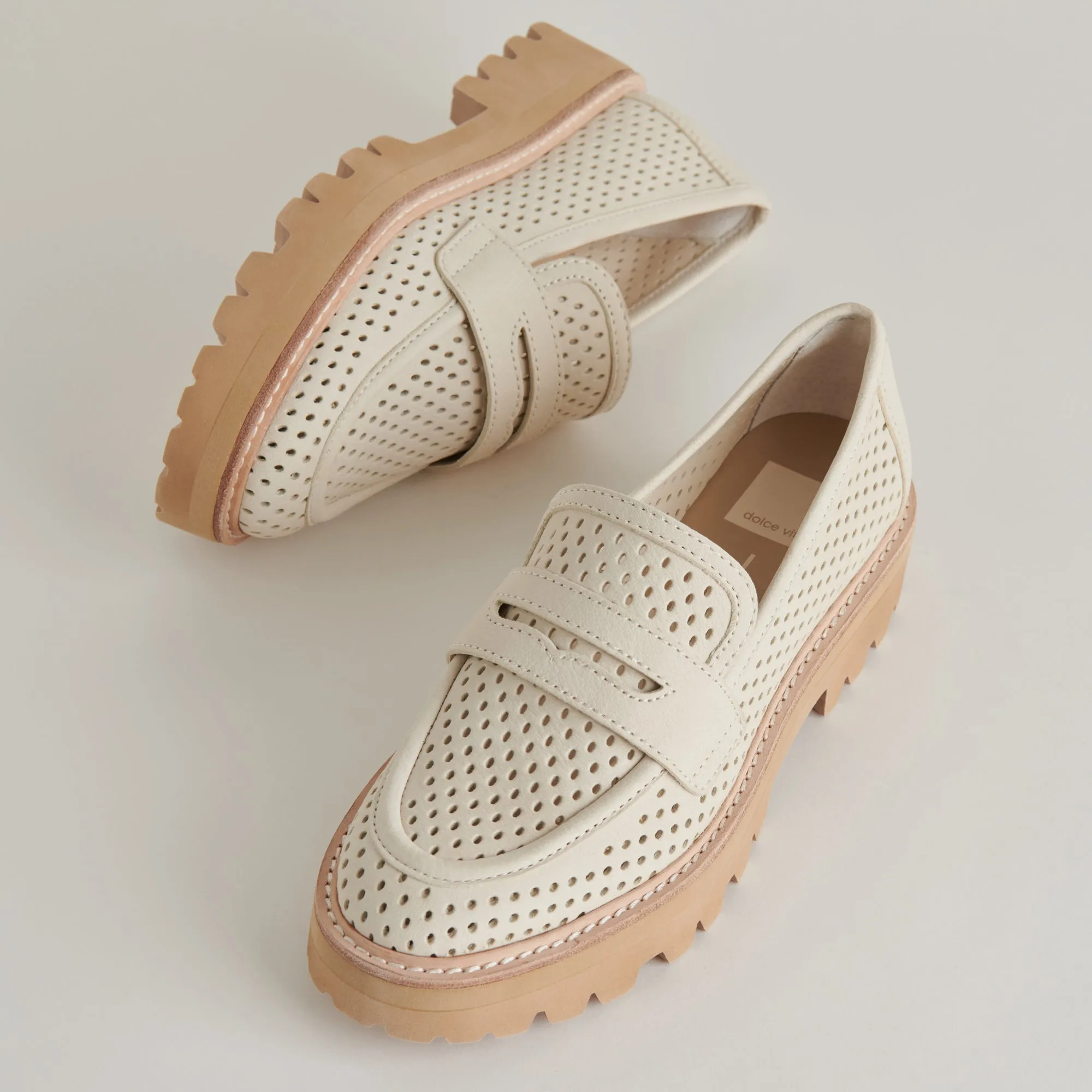 MALILA LOAFERS IVORY NUBUCK sold by Dolce Vita