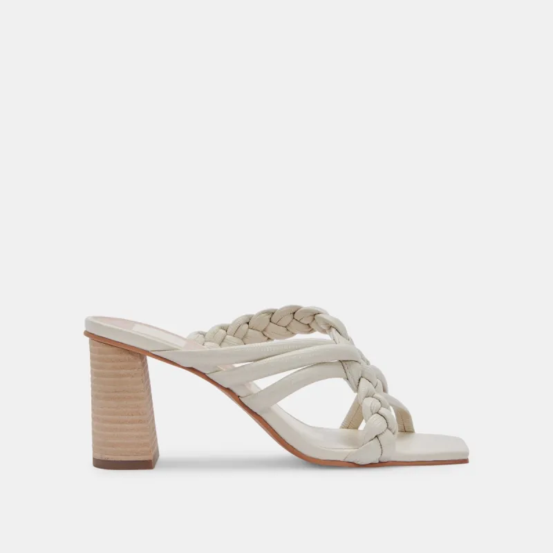 PIPIN HEELS IVORY EMBOSSED LEATHER sold by Dolce Vita