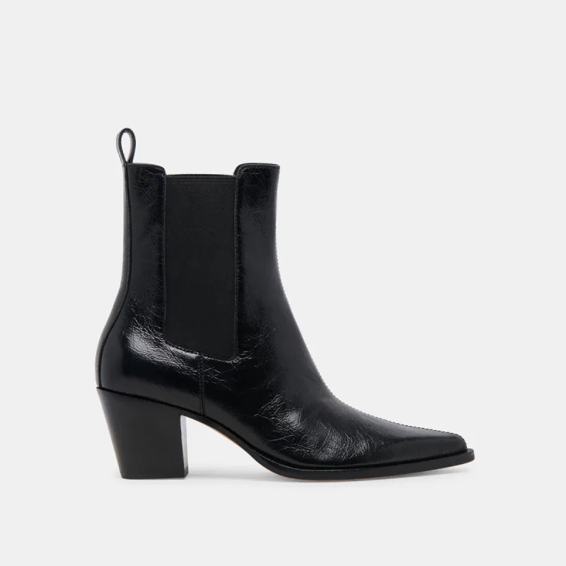 SHADIE H2O WIDE BOOTIES MIDNIGHT CRINKLE PATENT sold by Dolce Vita
