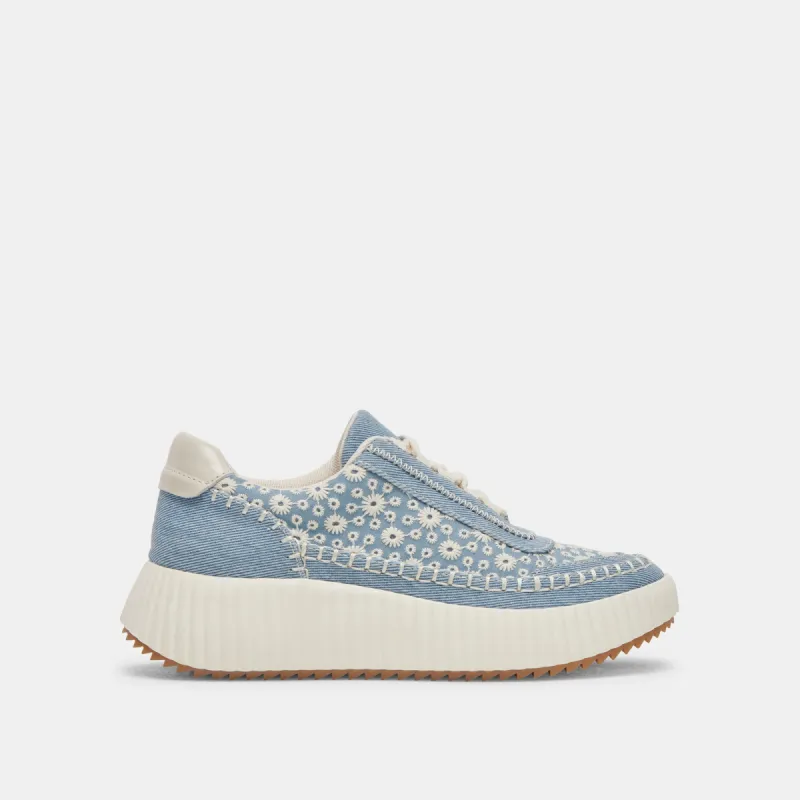 DOLEN SNEAKERS BLUE FLORAL DENIM sold by Dolce Vita