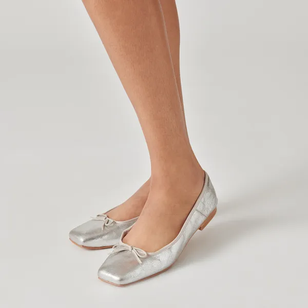 ANISA WIDE BALLET FLATS SILVER DISTRESSED LEATHER sold by Dolce Vita product image thumbnail 5