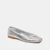 ANISA WIDE BALLET FLATS SILVER DISTRESSED LEATHER sold by Dolce Vita