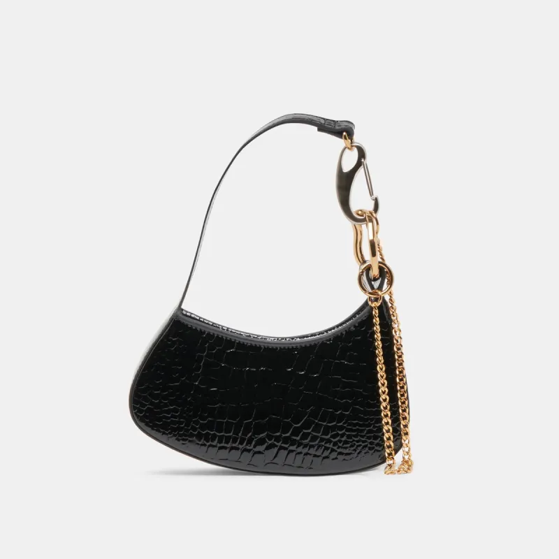 SILVIE SHOULDER BAG BLACK CROCO STELLA sold by Dolce Vita