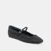 REYES CRYSTAL BALLET FLATS BLACK METALLIC CRYSTAL sold by Dolce Vita