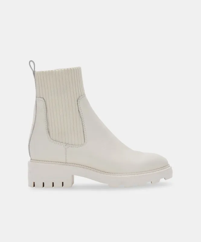 LINZA BOOTS IVORY LEATHER sold by Dolce Vita