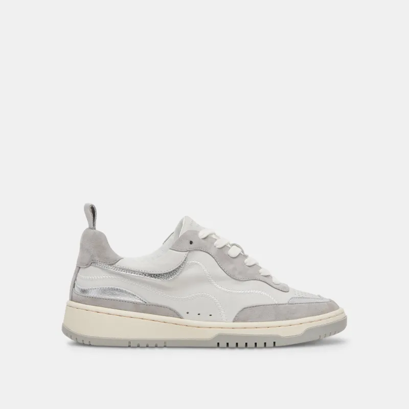 ADELLA SNEAKERS WHITE GREY LEATHER sold by Dolce Vita