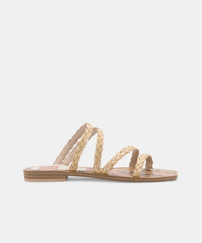 IZABEL SANDALS LT NATURAL RAFFIA sold by Dolce Vita