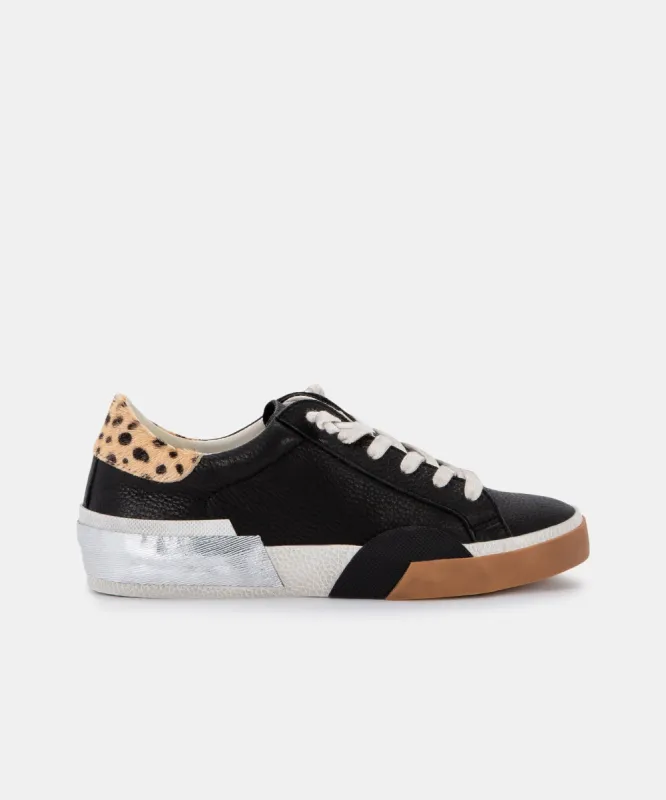 ZINA SNEAKERS BLACK MULTI LEATHER - re:vita sold by Dolce Vita