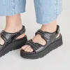 DUBAI SANDALS MIDNIGHT CRINKLE PATENT sold by Dolce Vita