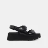 DUBAI SANDALS MIDNIGHT CRINKLE PATENT sold by Dolce Vita