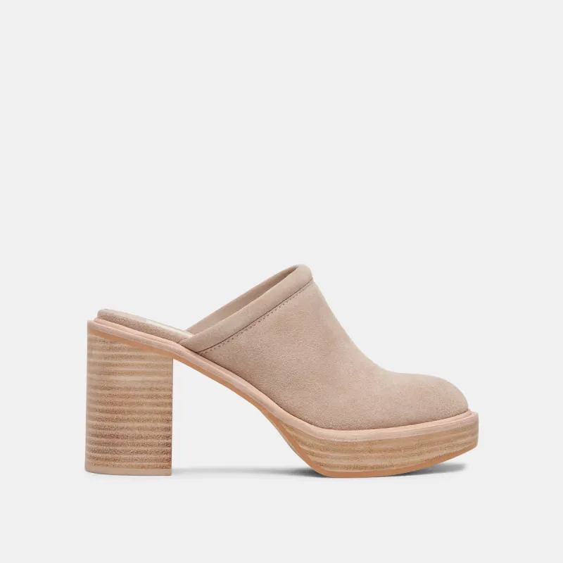 CASTEL HEELS TAUPE SUEDE sold by Dolce Vita