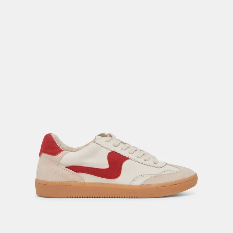 NOTICE SNEAKERS WHITE RED LEATHER sold by Dolce Vita