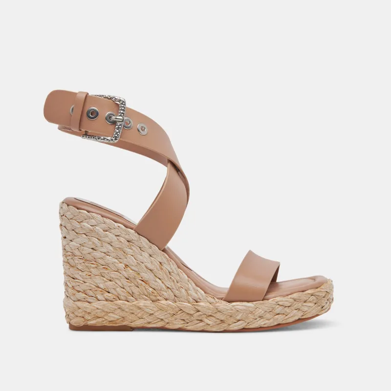 ALDONA WEDGES CAFE LEATHER sold by Dolce Vita