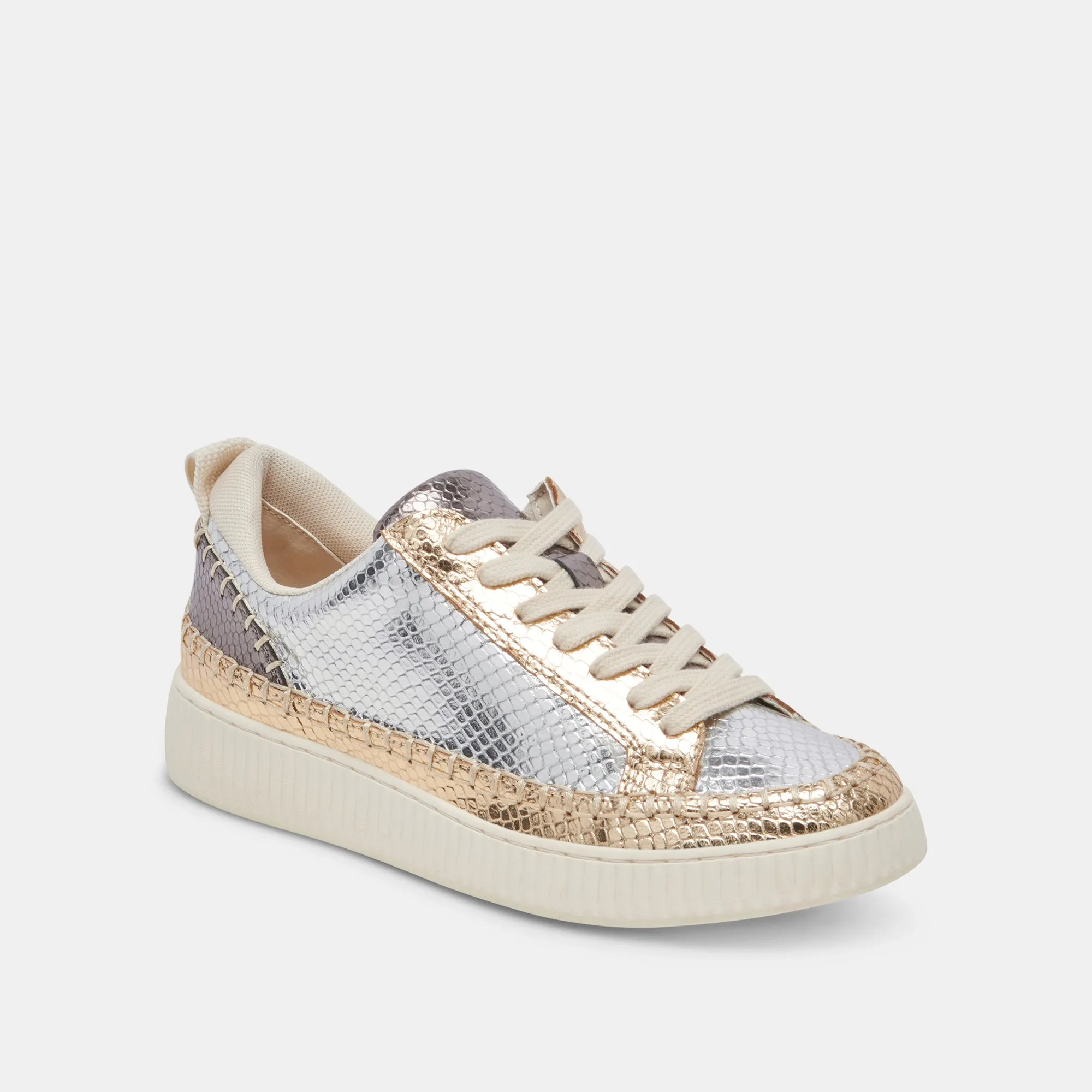 NICONA SNEAKERS SILVER GOLD EMBOSSED LEATHER sold by Dolce Vita product image thumbnail 2