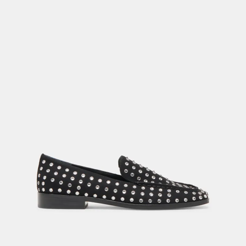 BENY CRYSTAL STUD FLATS BLACK CRYSTAL sold by Dolce Vita