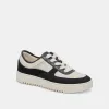 CYRIL SNEAKERS BLACK WHITE LEATHER sold by Dolce Vita