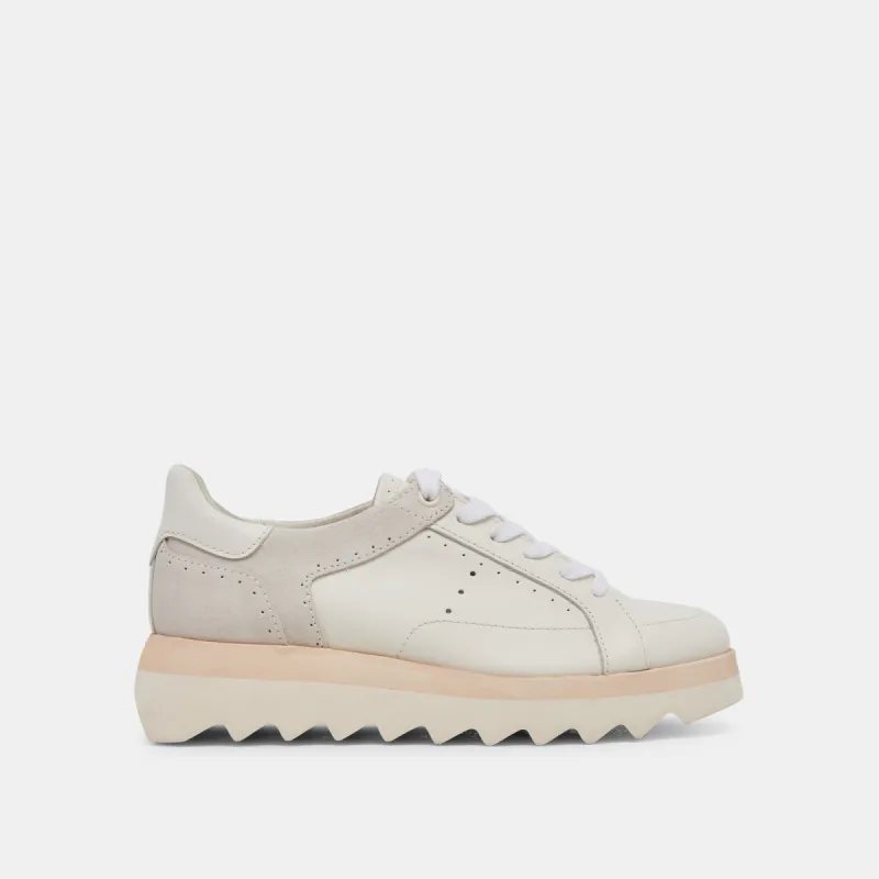 JORGIE SNEAKERS WHITE LEATHER sold by Dolce Vita
