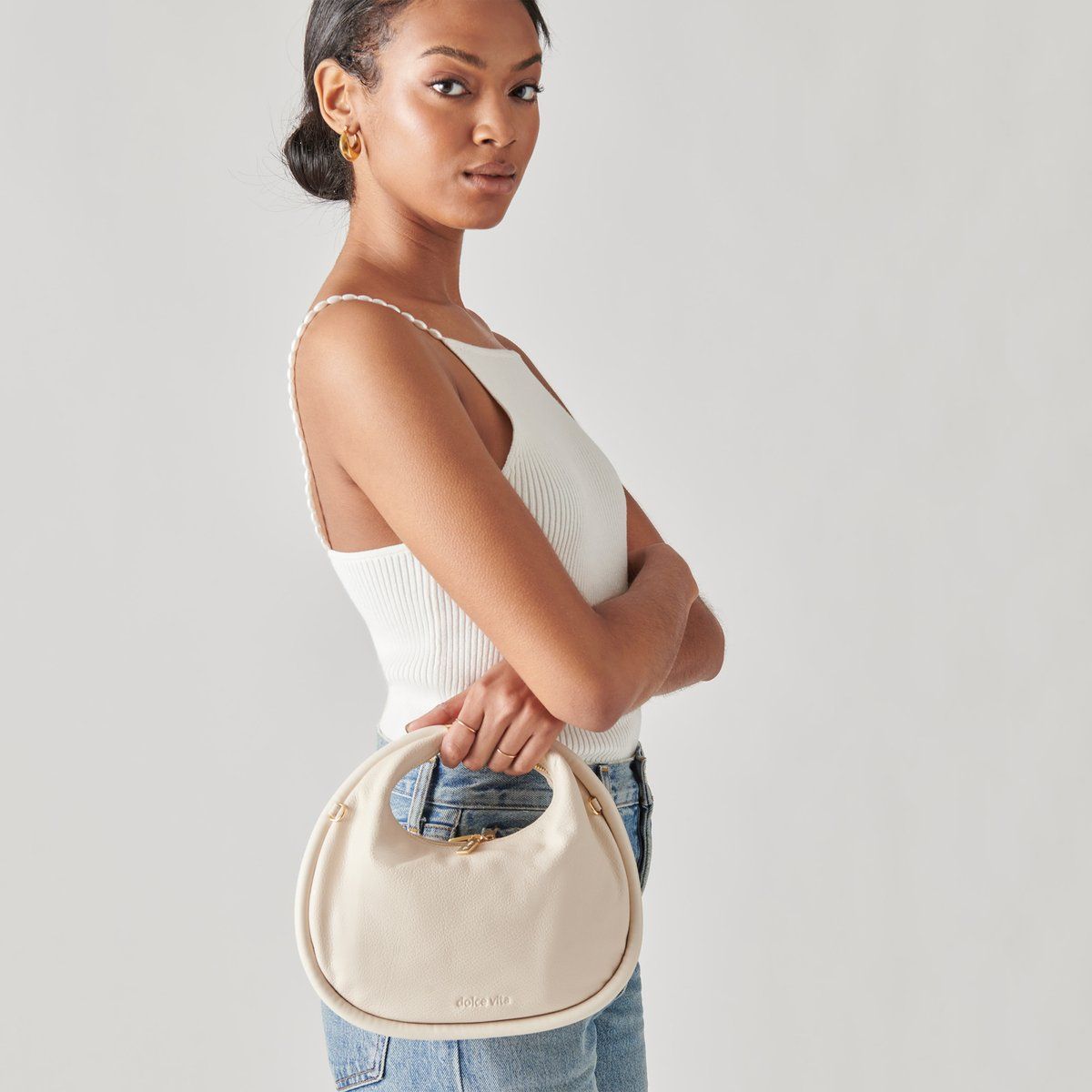 KEENA CROSSBODY IVORY LEATHER sold by Dolce Vita product image thumbnail 11